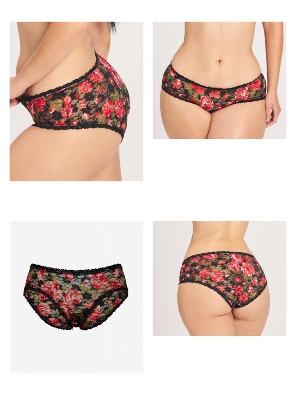 New Savage X Fenty Sinful Rose Lace Hipster Panty SIze 1X